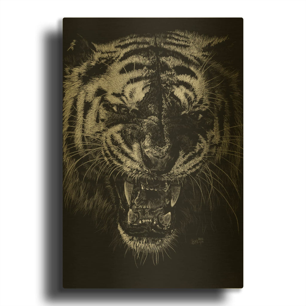 'Rage' By Barbara Keith Gold Metal Wall Art