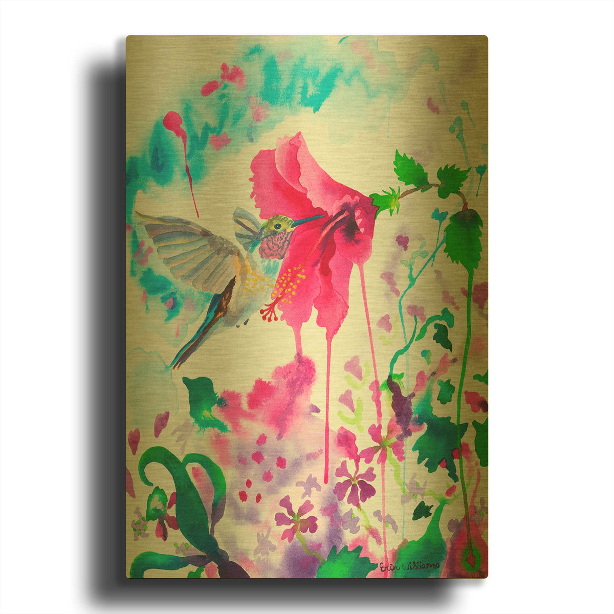 'Opening To Grace' By Carissa Luminess Gold Metal Wall Art