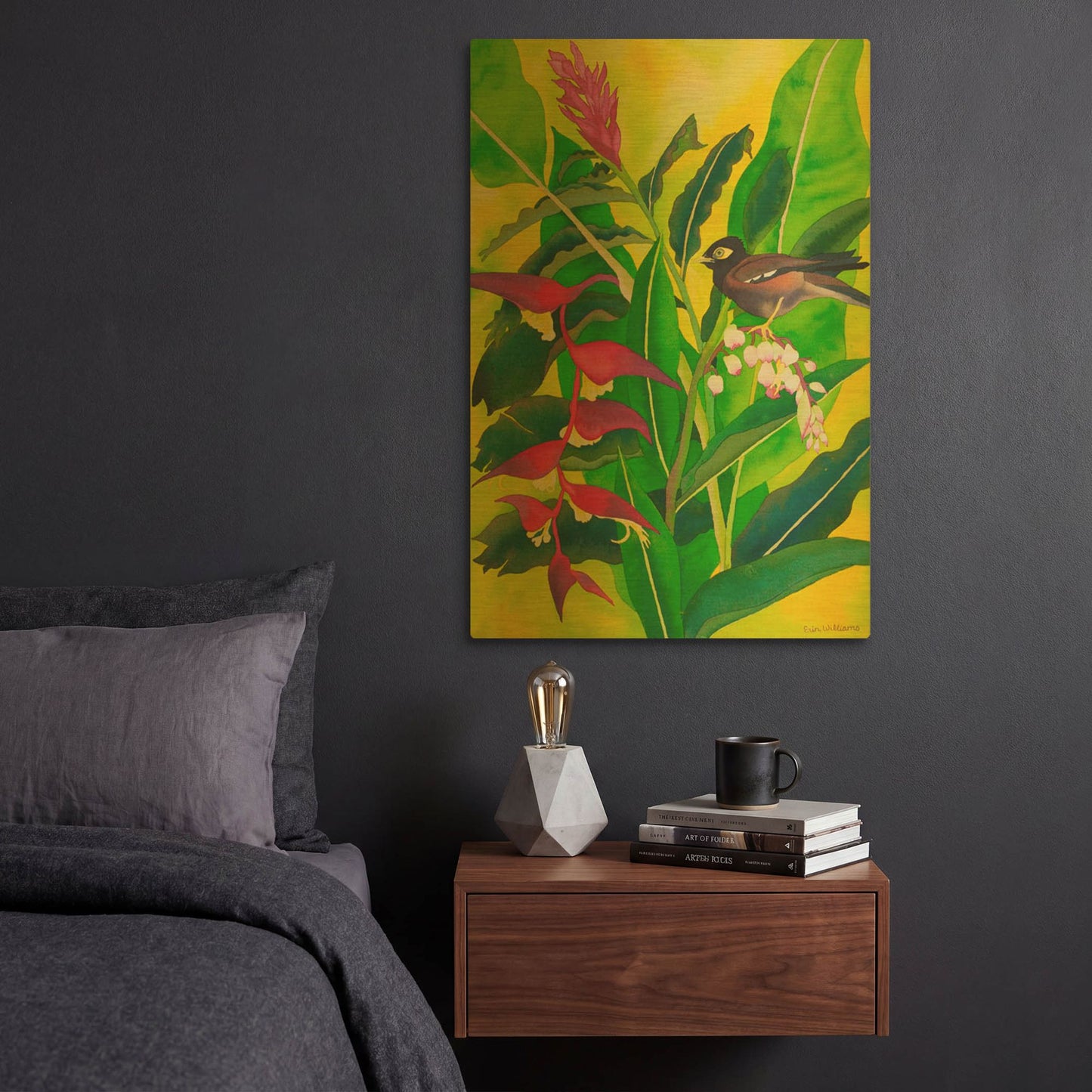 'Myrna In the Morning' By Carissa Luminess Gold Metal Wall Art