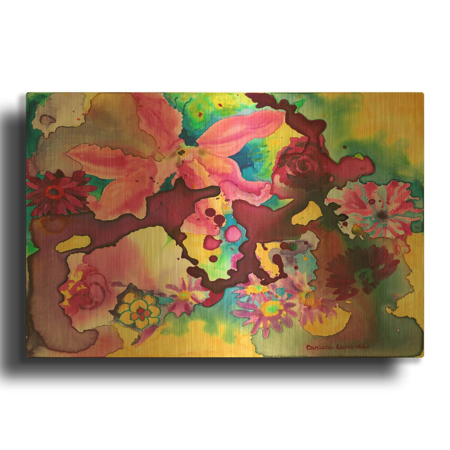 'Cosmic Consciousness' By Carissa Luminess Gold Metal Wall Art