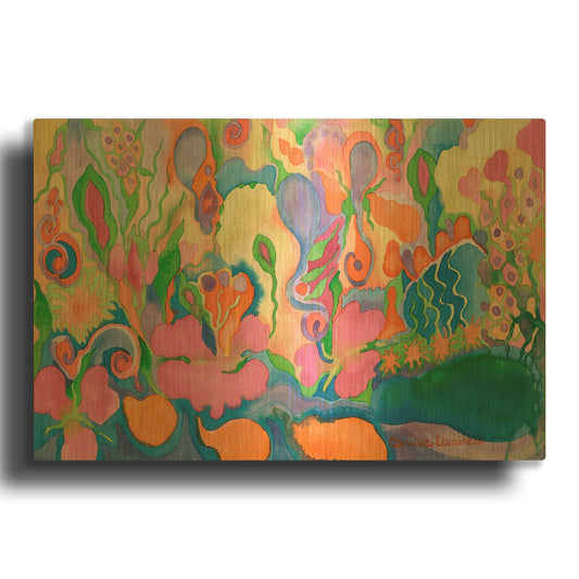 'Soft Landing' By Carissa Luminess Gold Metal Wall Art