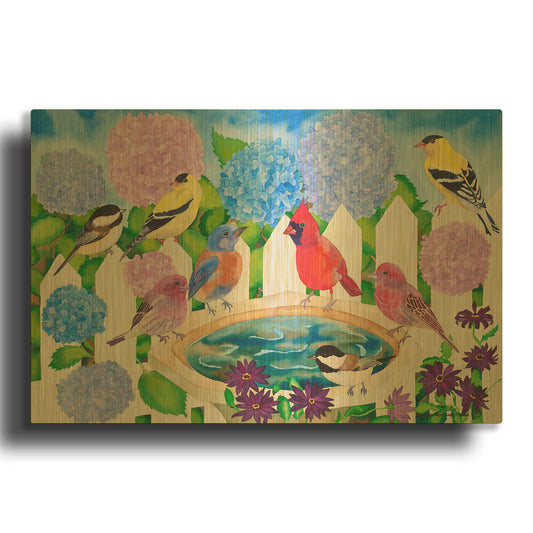 'Watering Hole' By Carissa Luminess Gold Metal Wall Art
