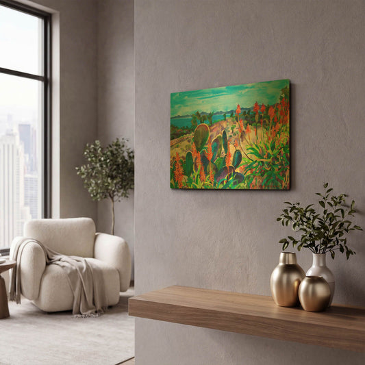 'Santa Barbara Grace' By Carissa Luminess Gold Metal Wall Art