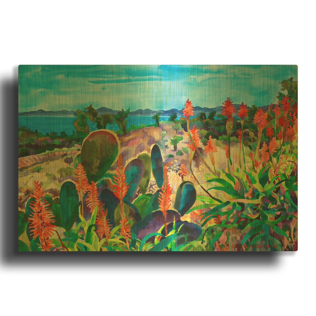 'Santa Barbara Grace' By Carissa Luminess Gold Metal Wall Art