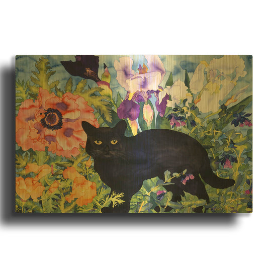'Black Cat Magic' By Carissa Luminess Gold Metal Wall Art
