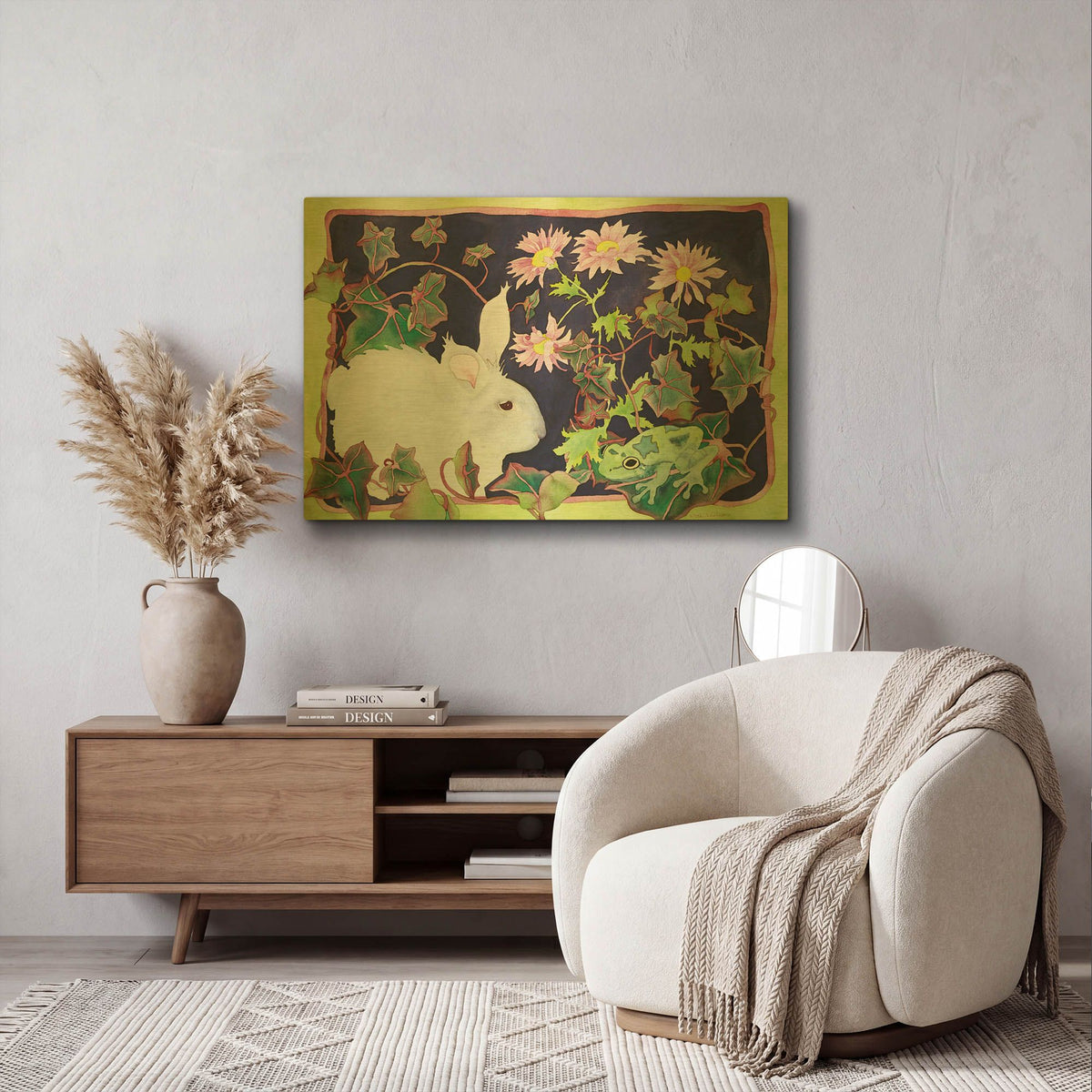 'Kiss That Frog' By Carissa Luminess Gold Metal Wall Art