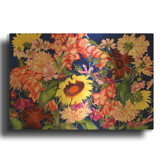 'Oregon Garden' By Carissa Luminess Gold Metal Wall Art
