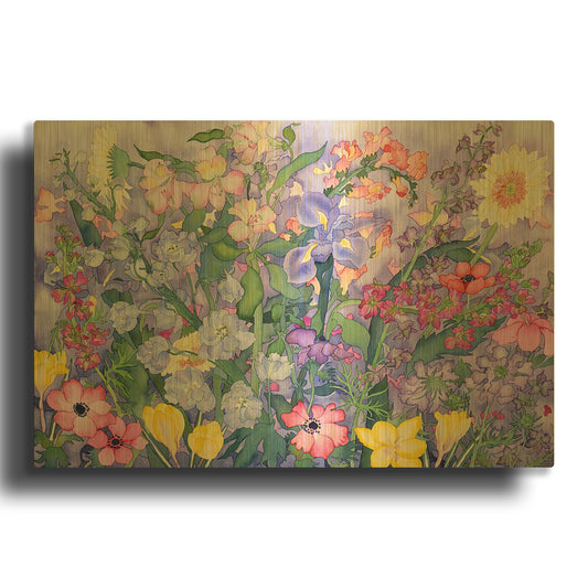 'Soft Spring' By Carissa Luminess Gold Metal Wall Art