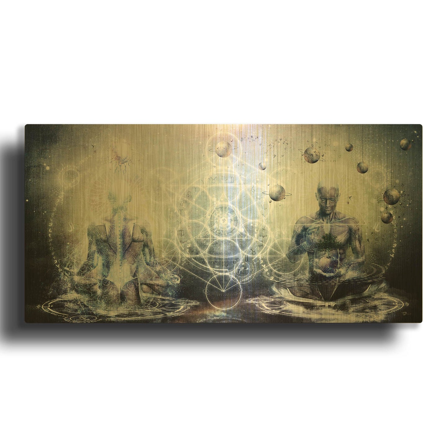 'Experience So Lucid, Discovery So Clear' By Cameron Gray Gold Metal Wall Art