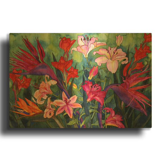 'Tropical Kiss' By Carissa Luminess Gold Metal Wall Art