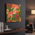 'Heavenly Divine- Anthuriums' By Carissa Luminess Gold Metal Wall Art
