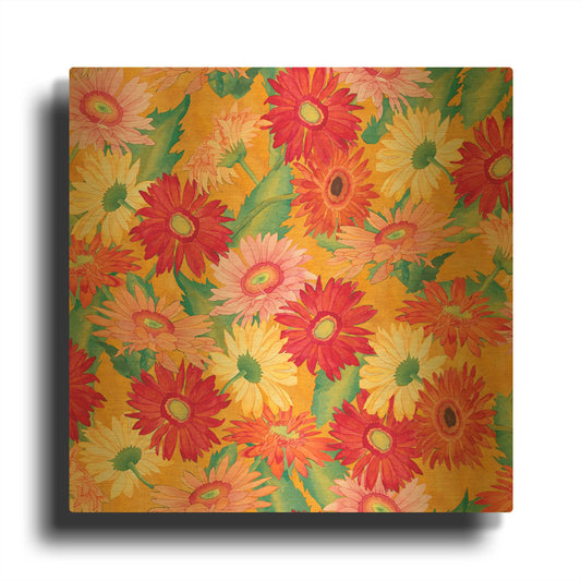 'Heavenly Divine- Daisies' By Carissa Luminess Gold Metal Wall Art