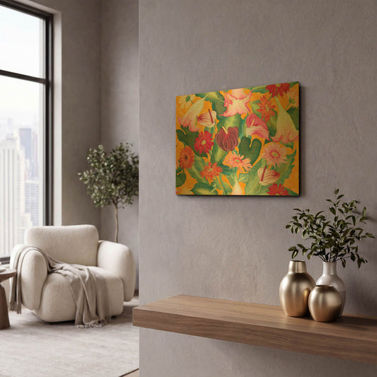 'Heavenly Divine- Lead Pattern' By Carissa Luminess Gold Metal Wall Art