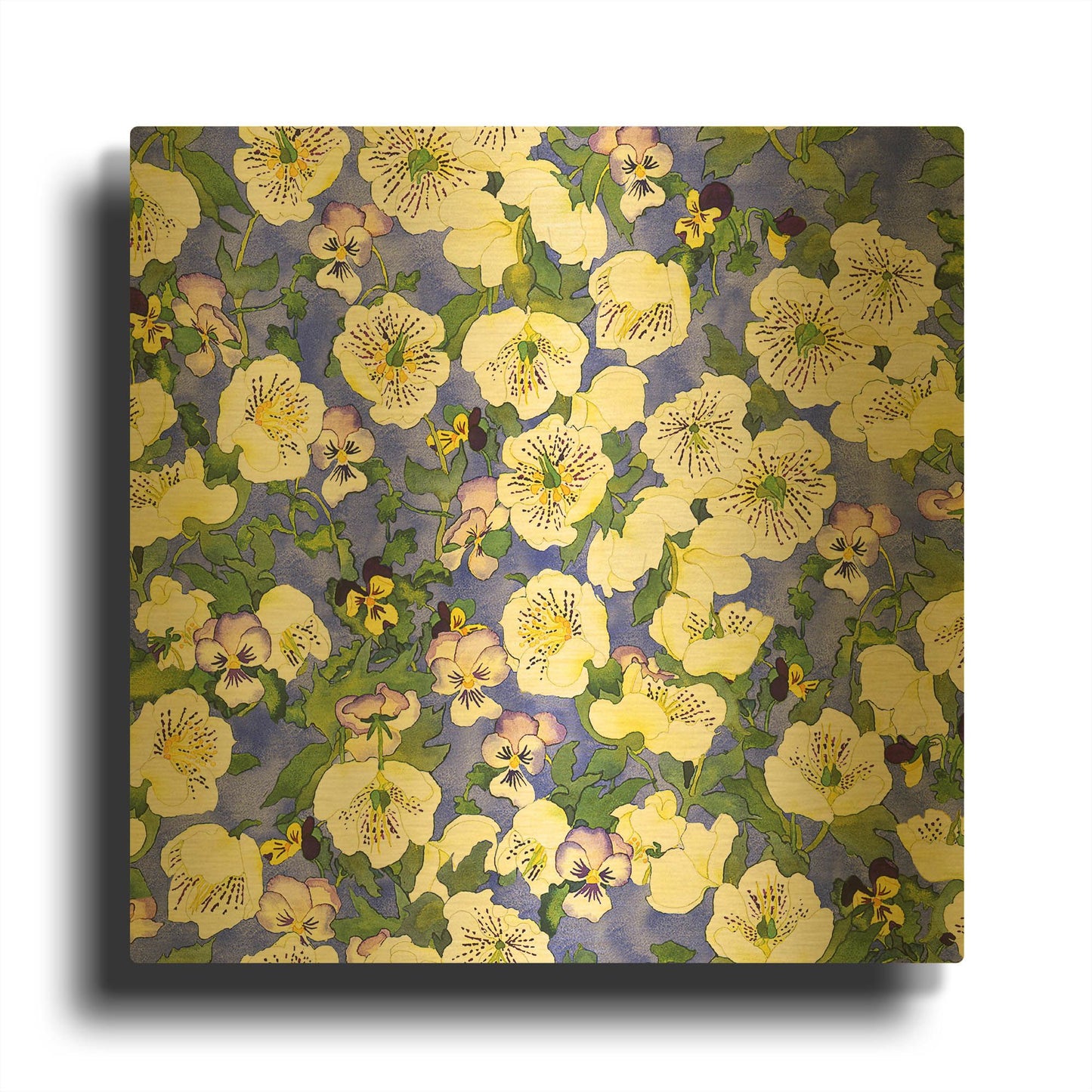 'Fertile Rising Pattern - Helibores' By Carissa Luminess Gold Metal Wall Art
