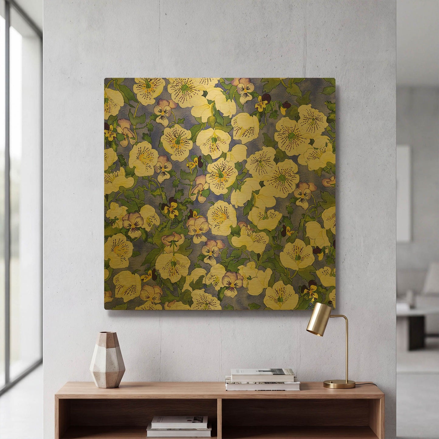 'Fertile Rising Pattern - Helibores' By Carissa Luminess Gold Metal Wall Art