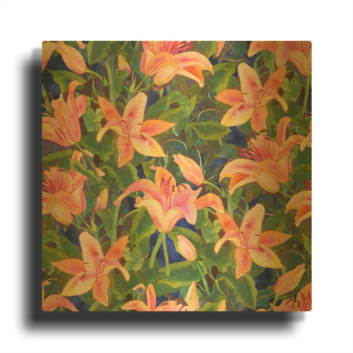 'Dance of Love- lily repeat' By Carissa Luminess Gold Metal Wall Art