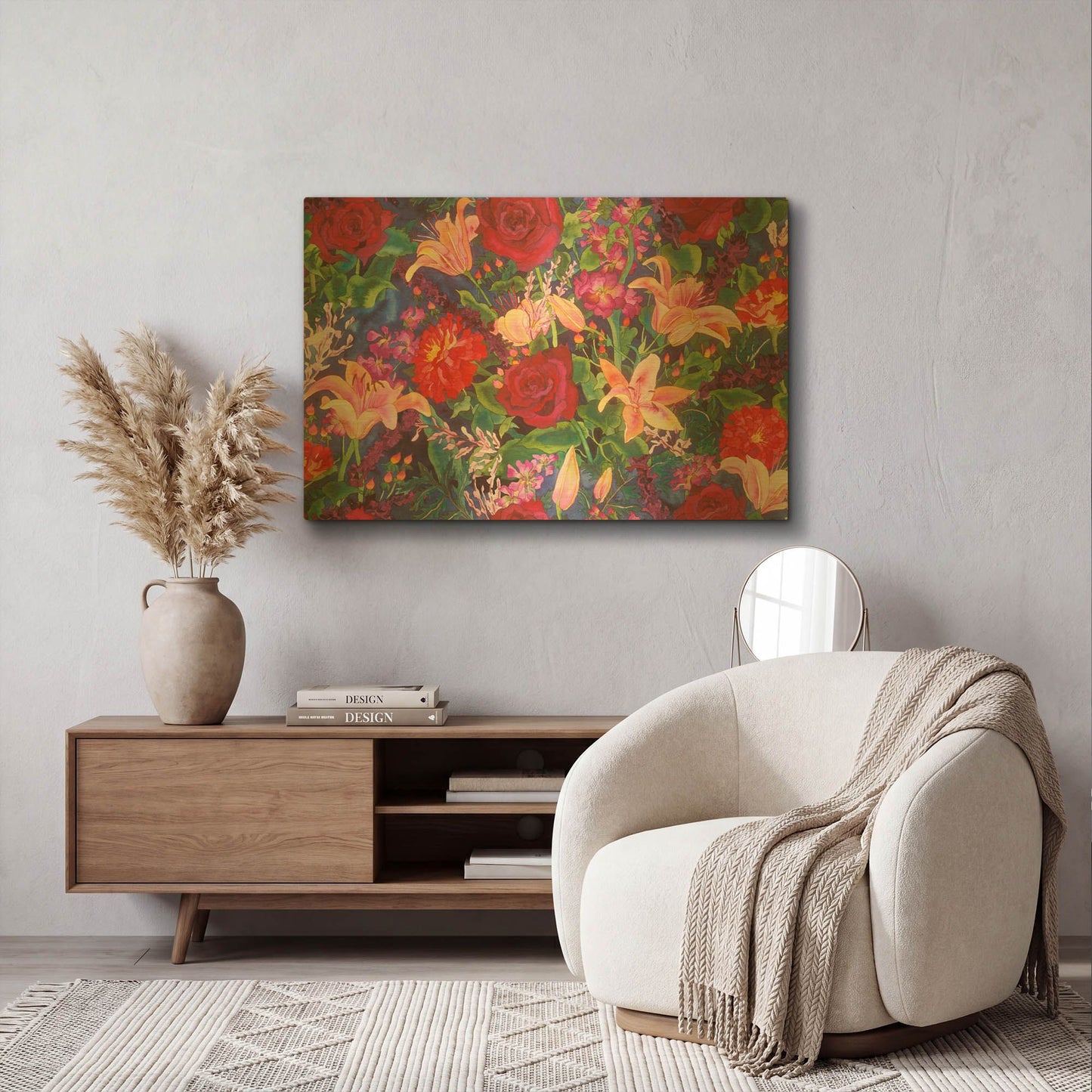 'Dance Of Love- Main Pattern' By Carissa Luminess Gold Metal Wall Art