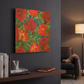 'Dance Of Love- Roses & Zinnias' By Carissa Luminess Gold Metal Wall Art