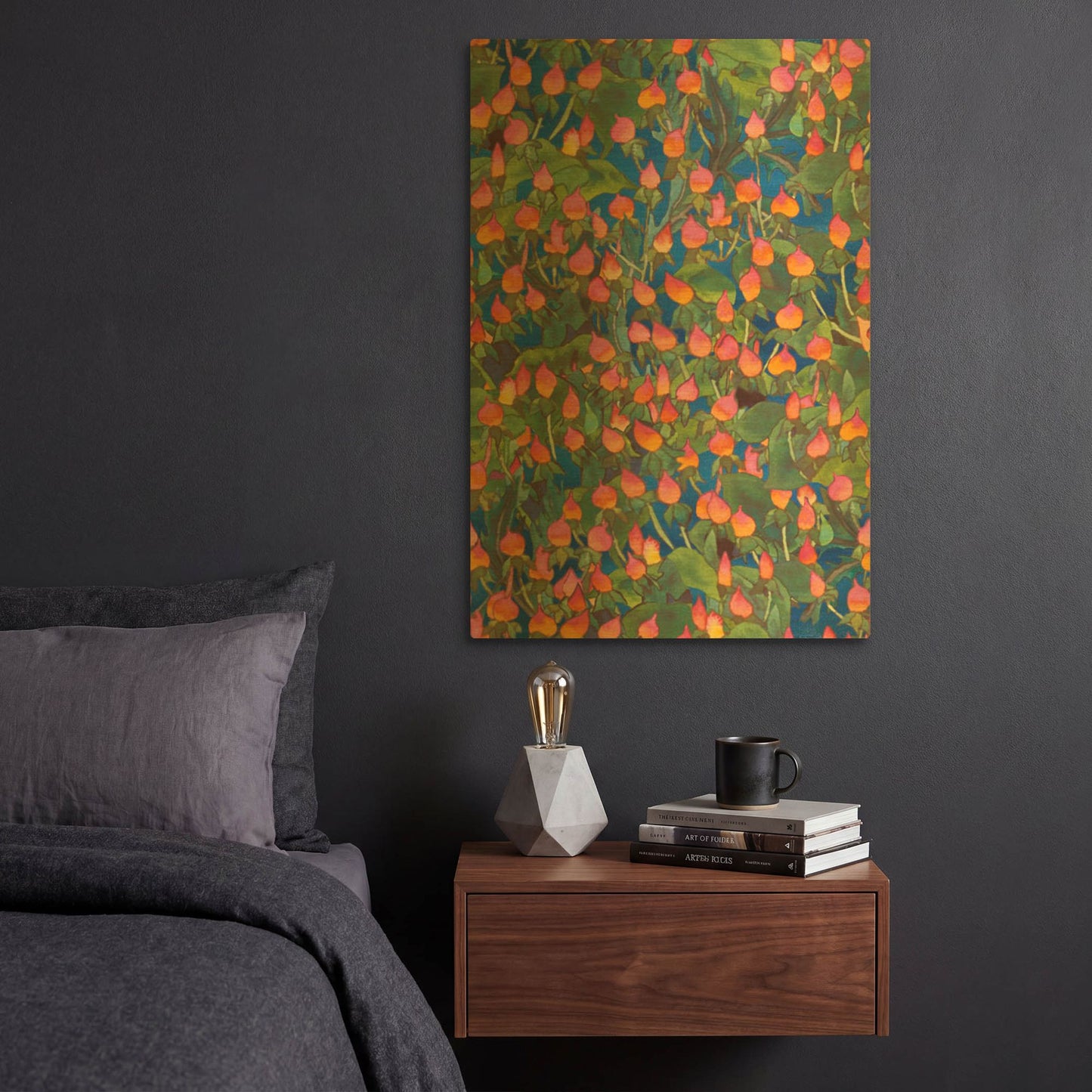 'Dance Of Love- Small Flower Repeat' By Carissa Luminess Gold Metal Wall Art