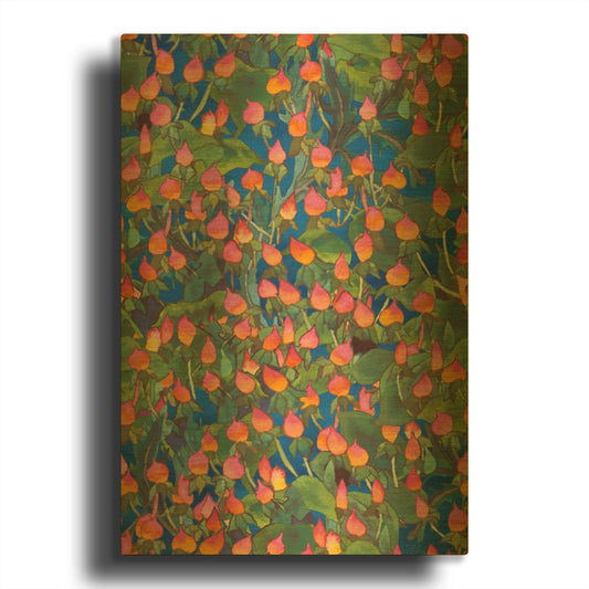 'Dance Of Love- Small Flower Repeat' By Carissa Luminess Gold Metal Wall Art