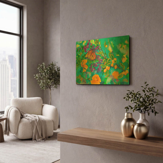 'California Monarch' By Carissa Luminess Gold Metal Wall Art