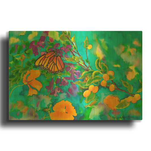 'California Monarch' By Carissa Luminess Gold Metal Wall Art