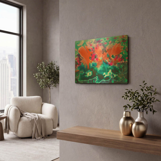 'Tropical Storm' By Carissa Luminess Gold Metal Wall Art