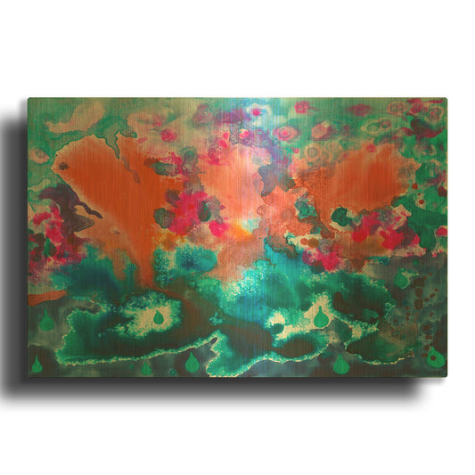 'Tropical Storm' By Carissa Luminess Gold Metal Wall Art