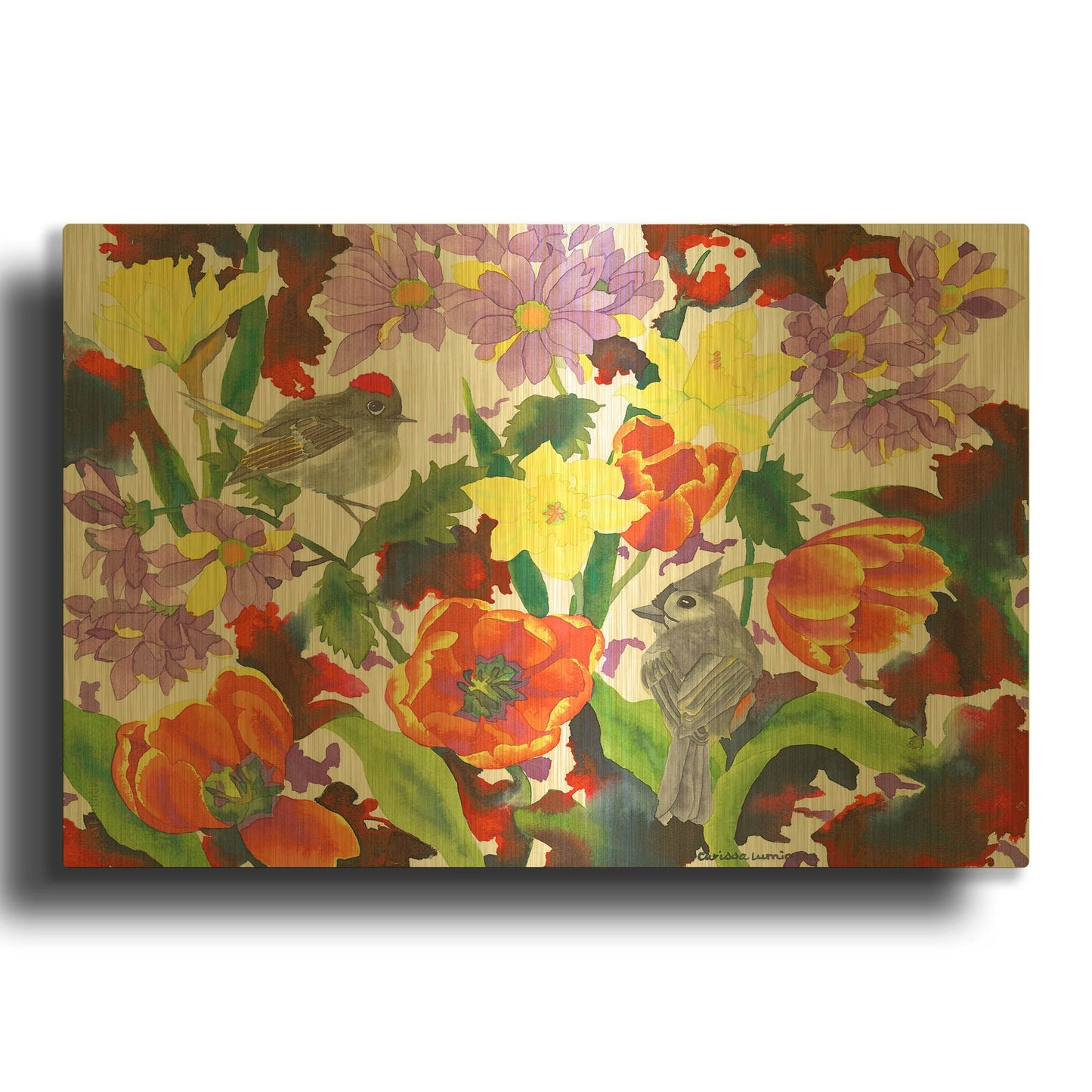 'Imbolic' By Carissa Luminess Gold Metal Wall Art