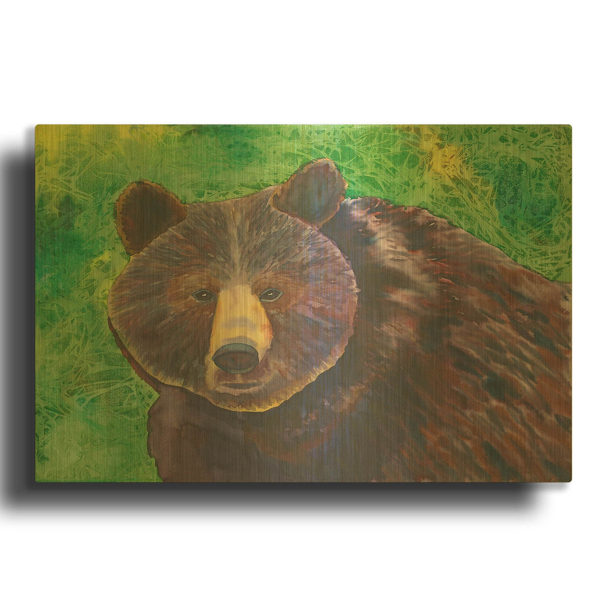 'Bear' By Carissa Luminess Gold Metal Wall Art