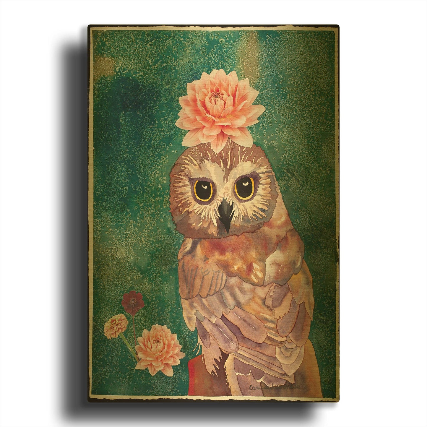 'Cherished' By Carissa Luminess Gold Metal Wall Art