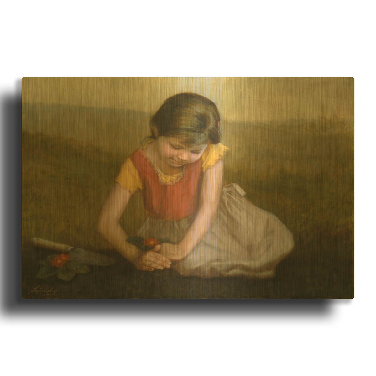 'Hope Of Spring' By David Lindsley Gold Metal Wall Art