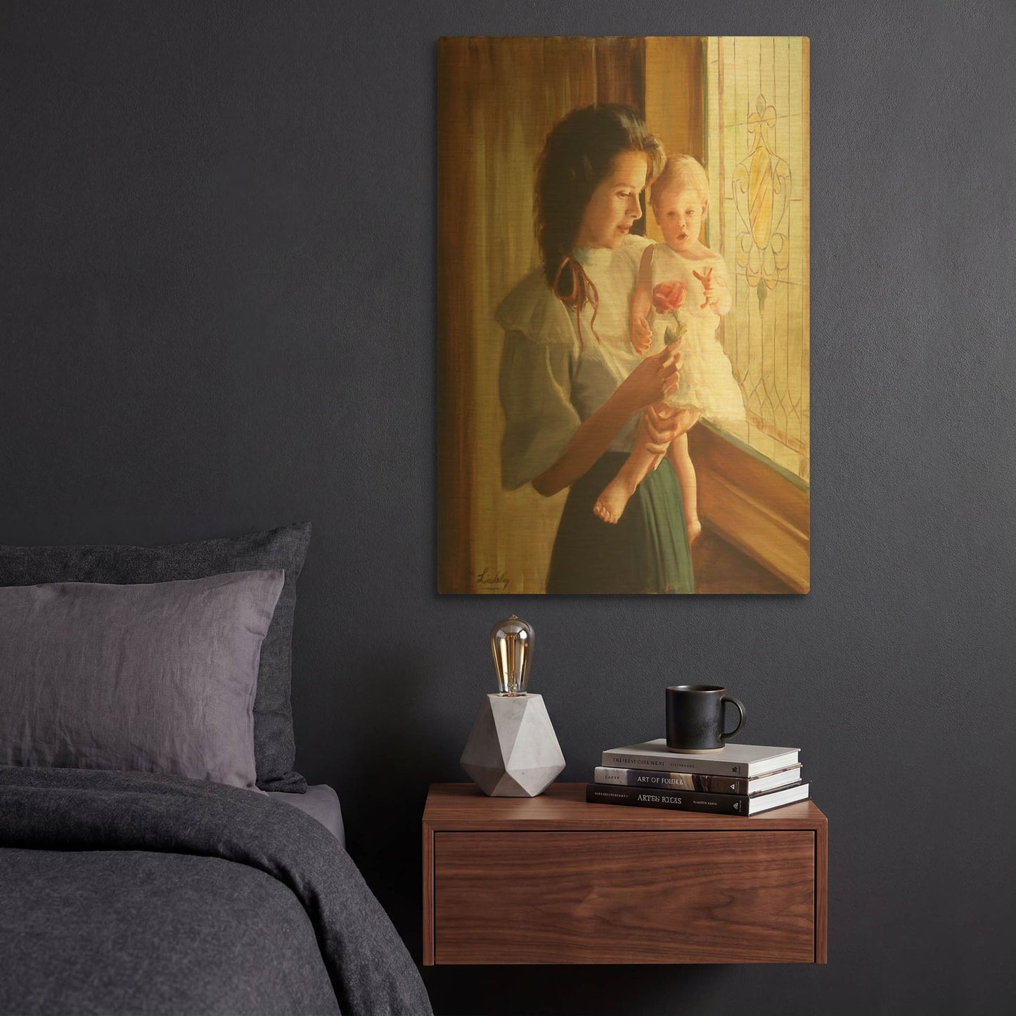 'The Little Flower' By David Lindsley Gold Metal Wall Art