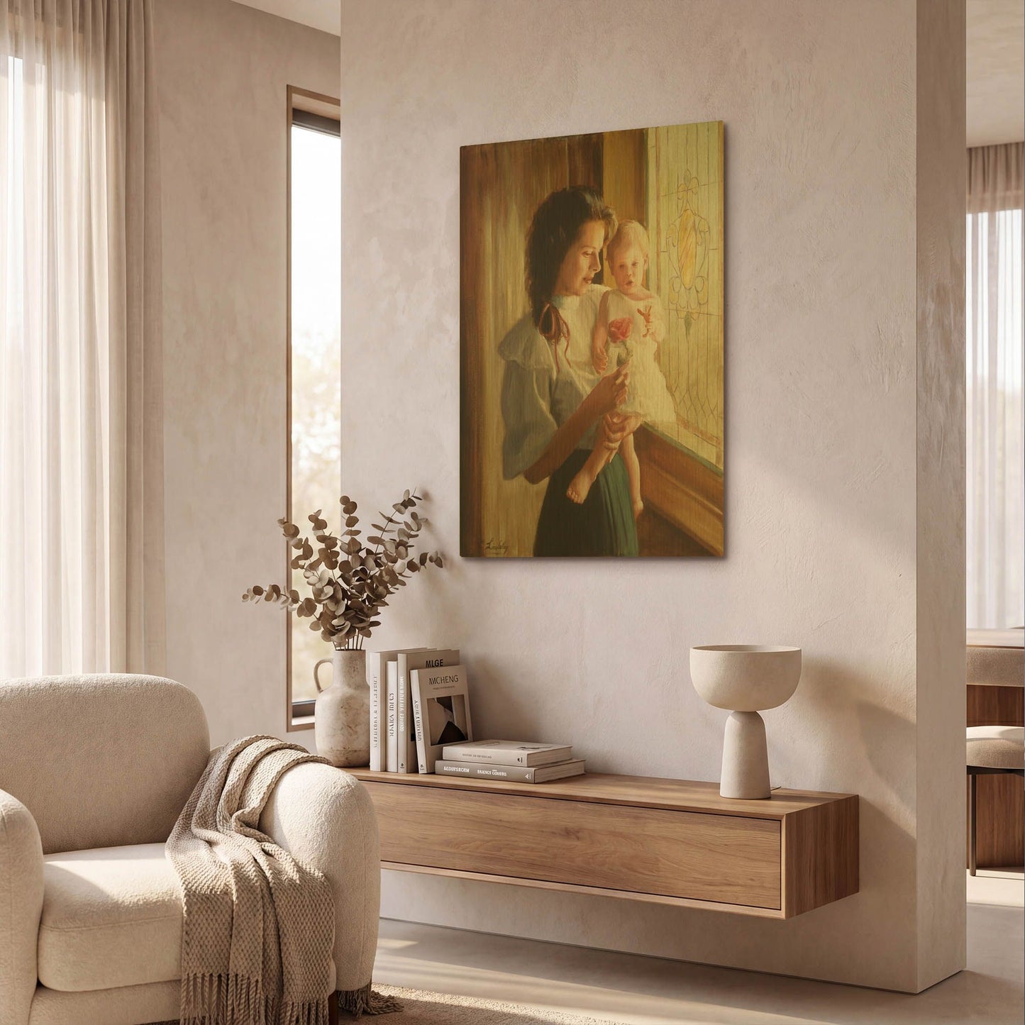 'The Little Flower' By David Lindsley Gold Metal Wall Art