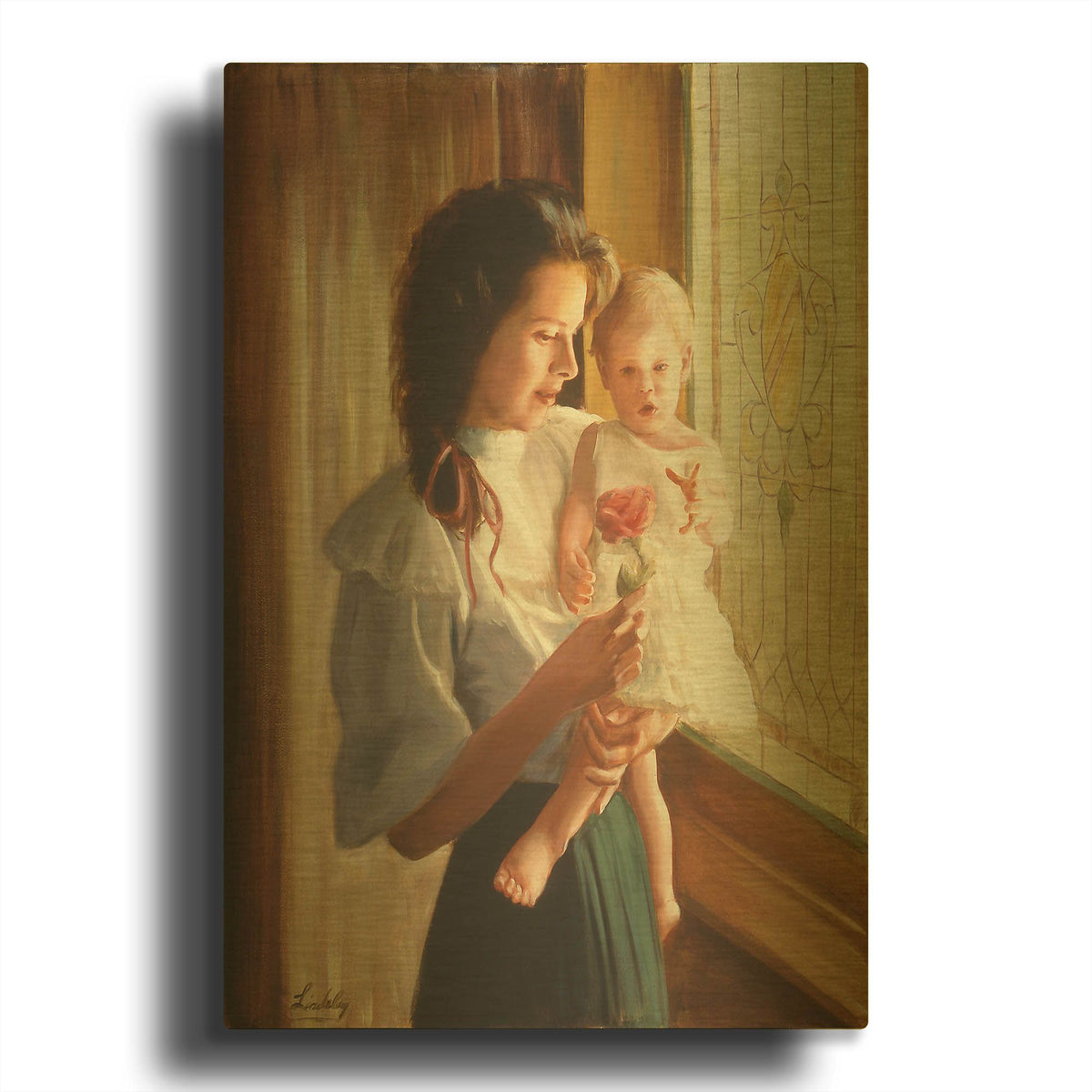 'The Little Flower' By David Lindsley Gold Metal Wall Art