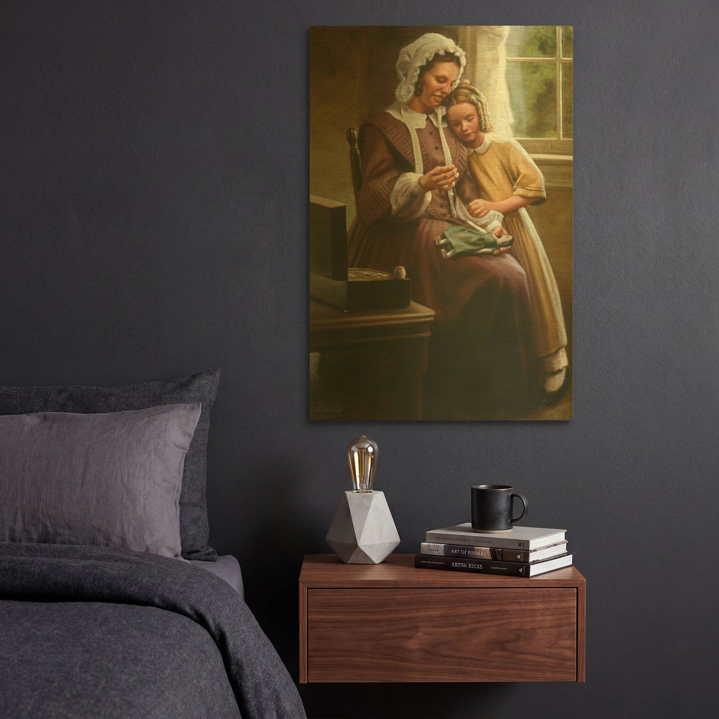 'A Stitch In Time' By David Lindsley Gold Metal Wall Art