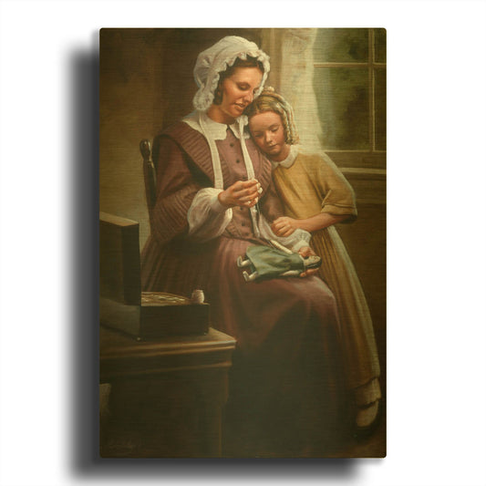'A Stitch In Time' By David Lindsley Gold Metal Wall Art