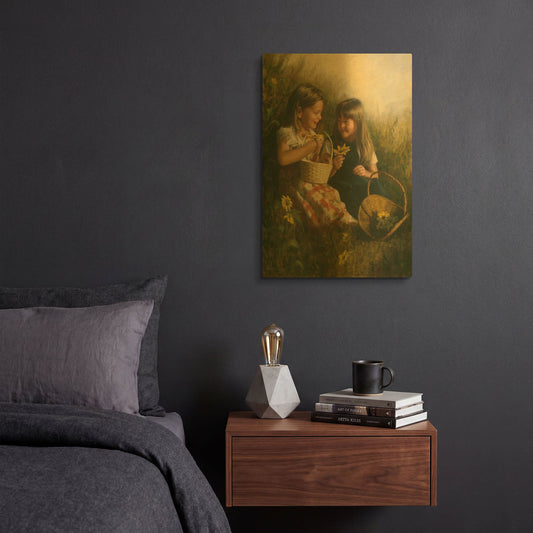 'Flowers Of Summer' By David Lindsley Gold Metal Wall Art
