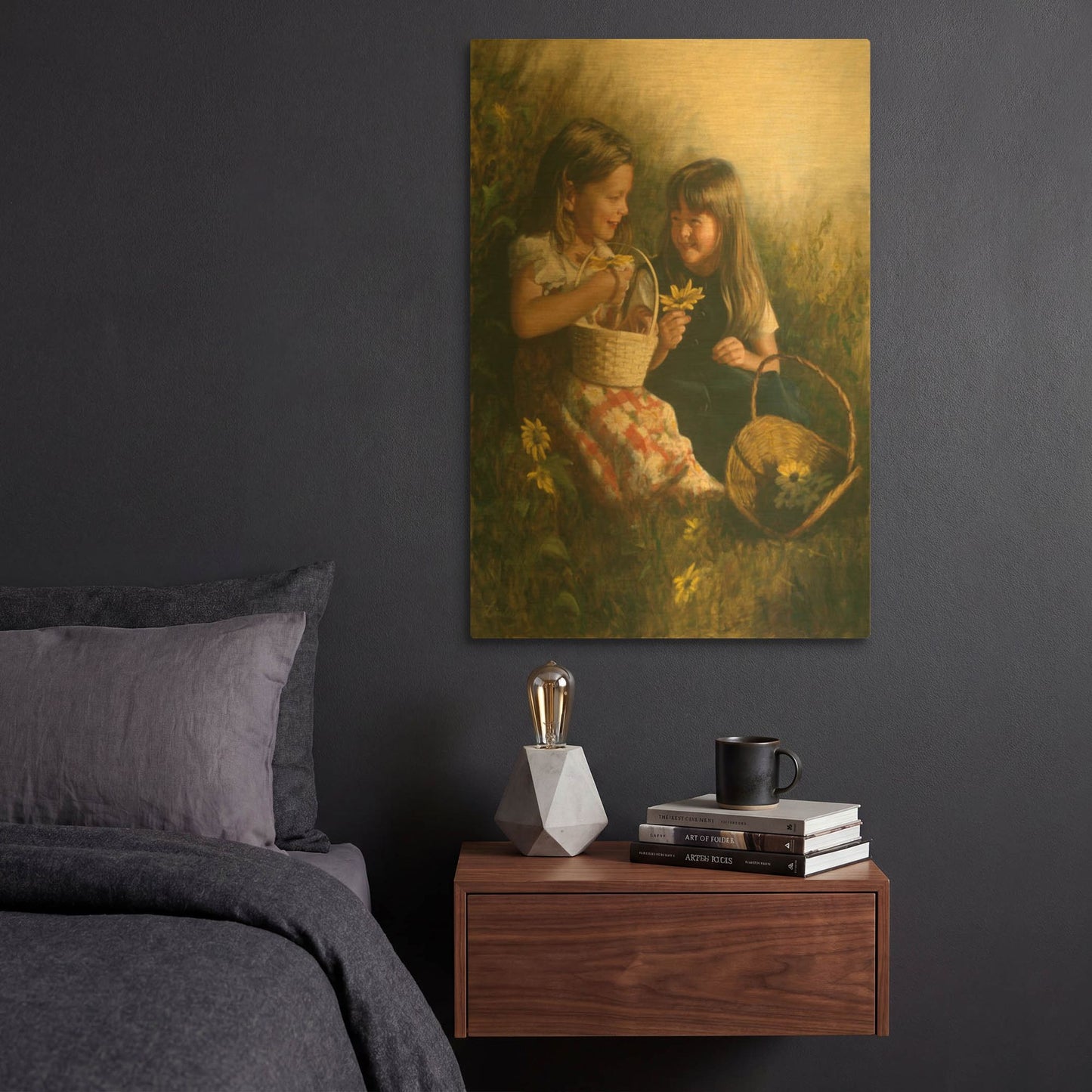 'Flowers Of Summer' By David Lindsley Gold Metal Wall Art