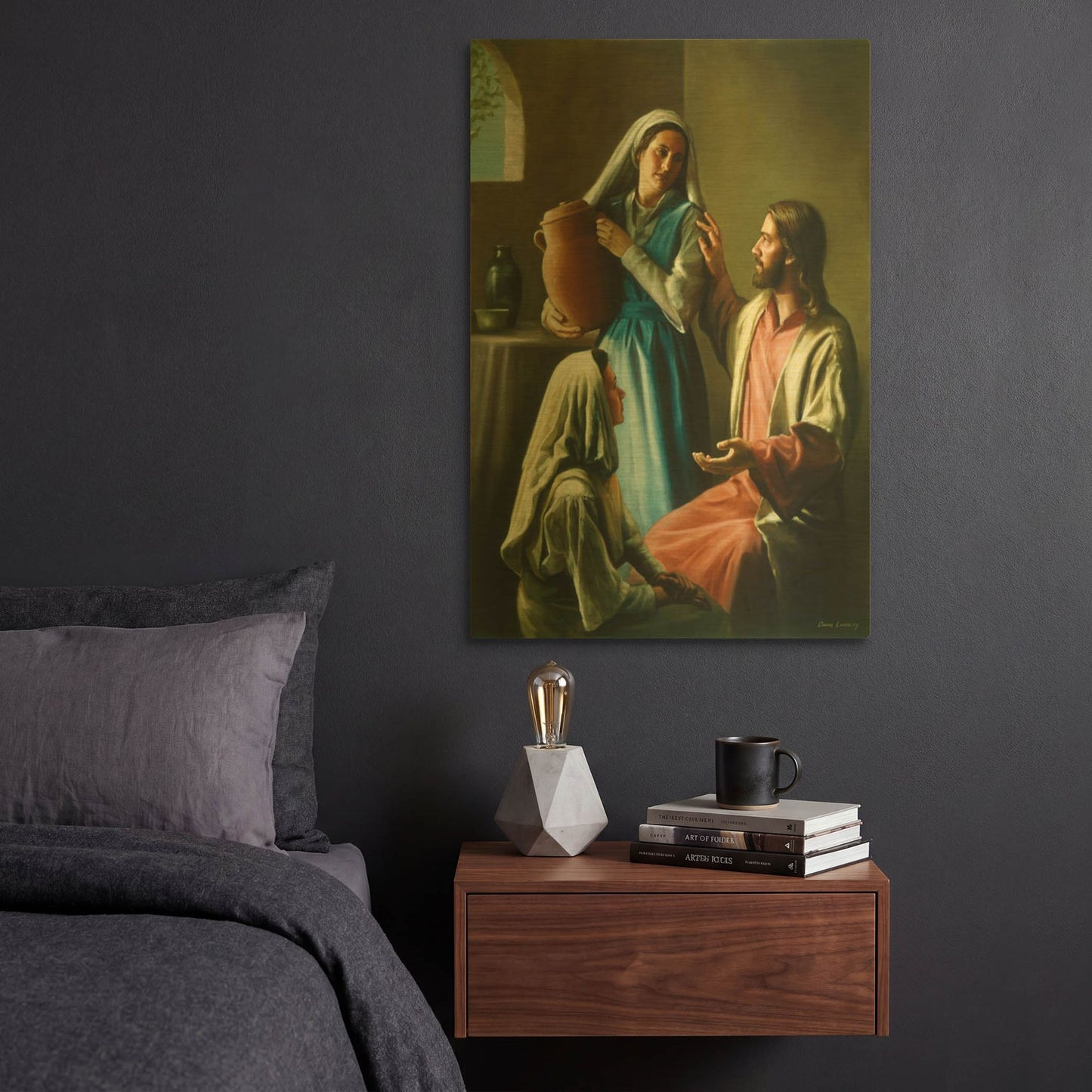 'Mary And Martha' By David Lindsley Gold Metal Wall Art