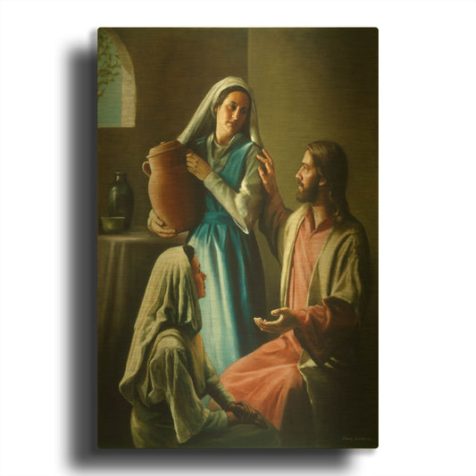 'Mary And Martha' By David Lindsley Gold Metal Wall Art