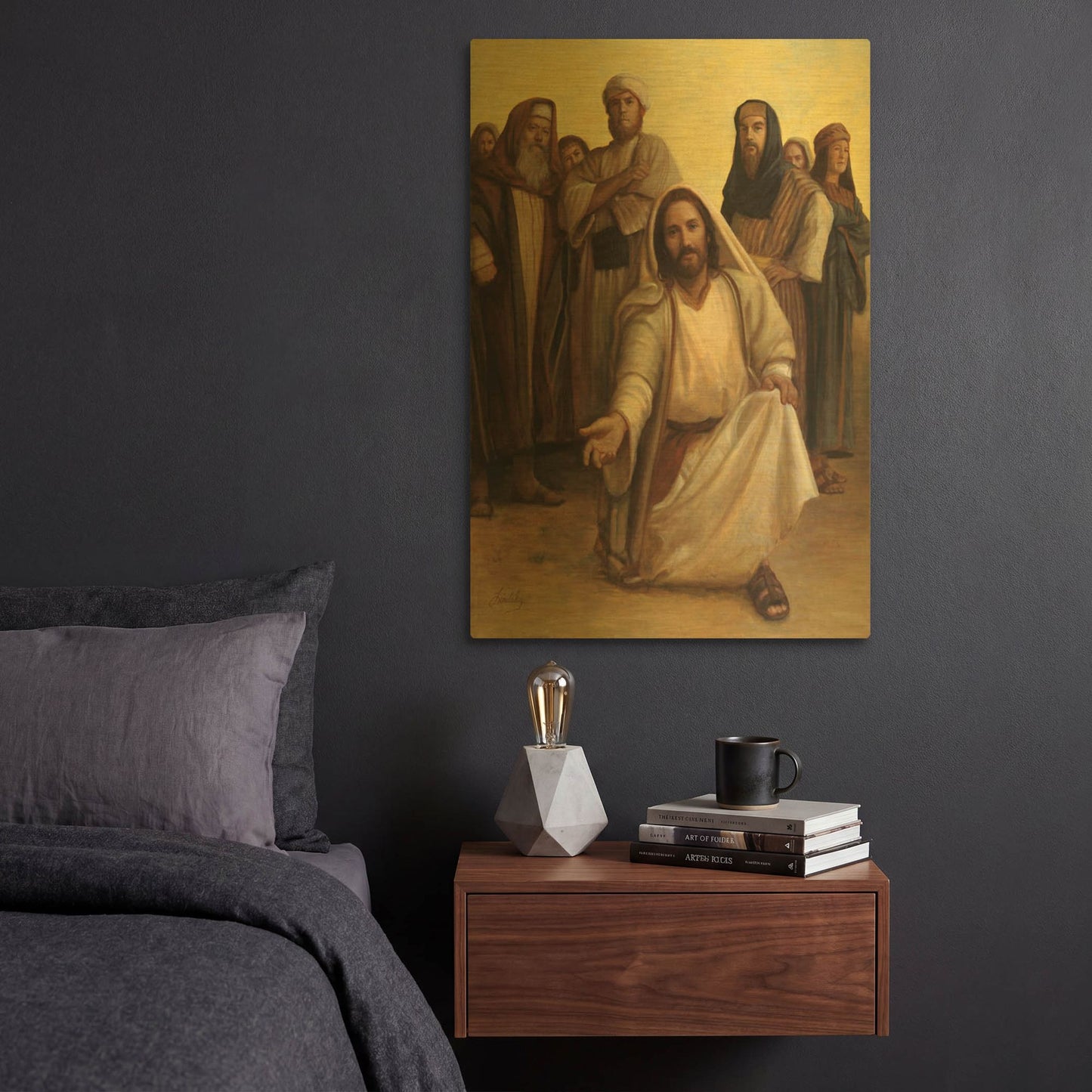 'The Healing Balm' By David Lindsley Gold Metal Wall Art