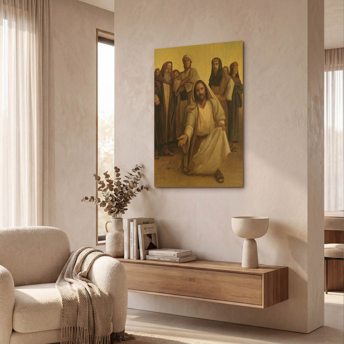 'The Healing Balm' By David Lindsley Gold Metal Wall Art