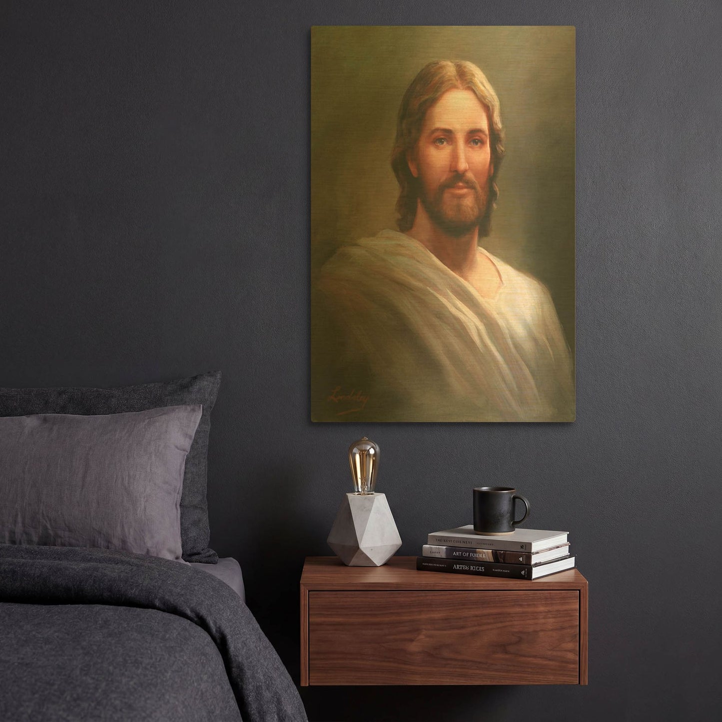 'Our Savior' By David Lindsley Gold Metal Wall Art