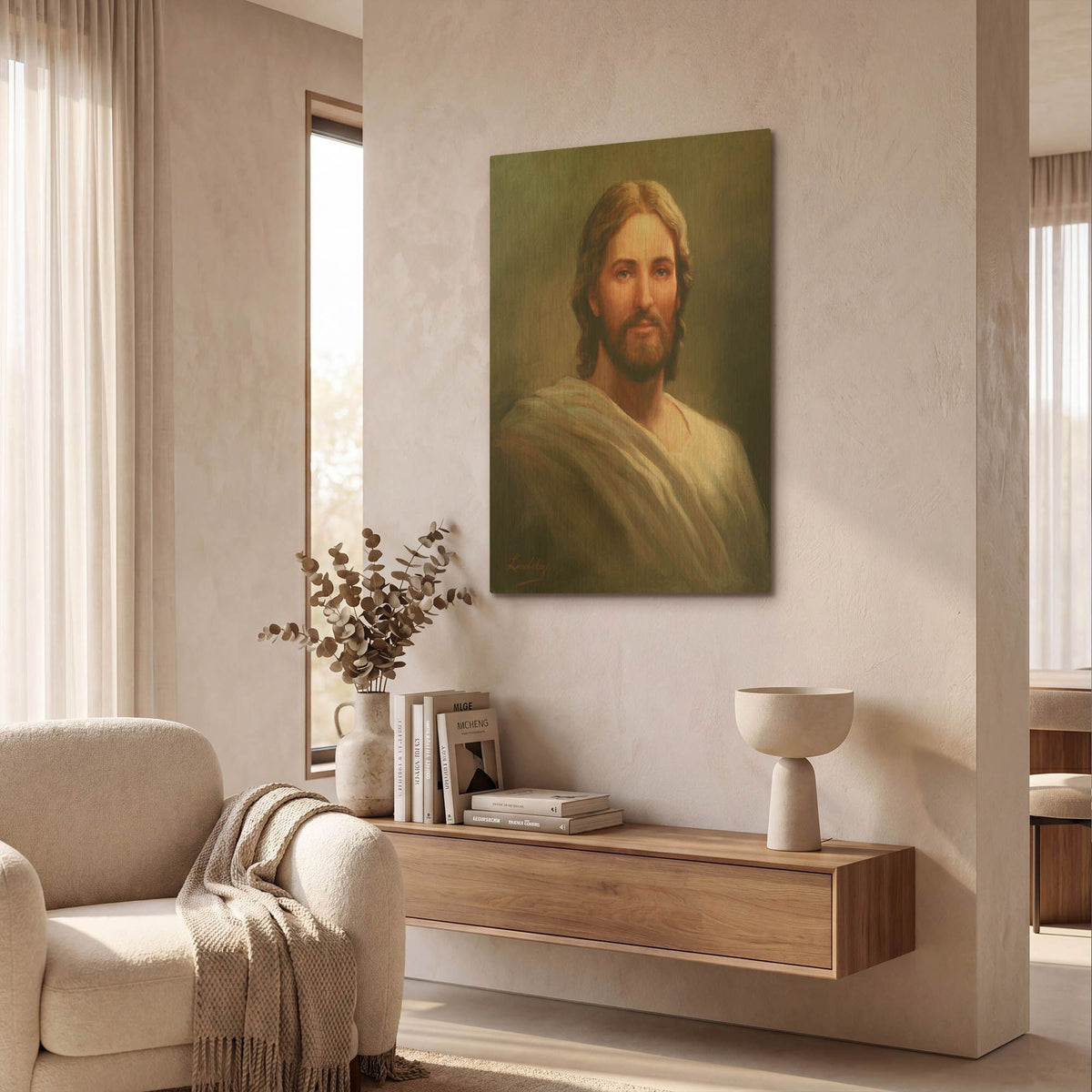 'Our Savior' By David Lindsley Gold Metal Wall Art
