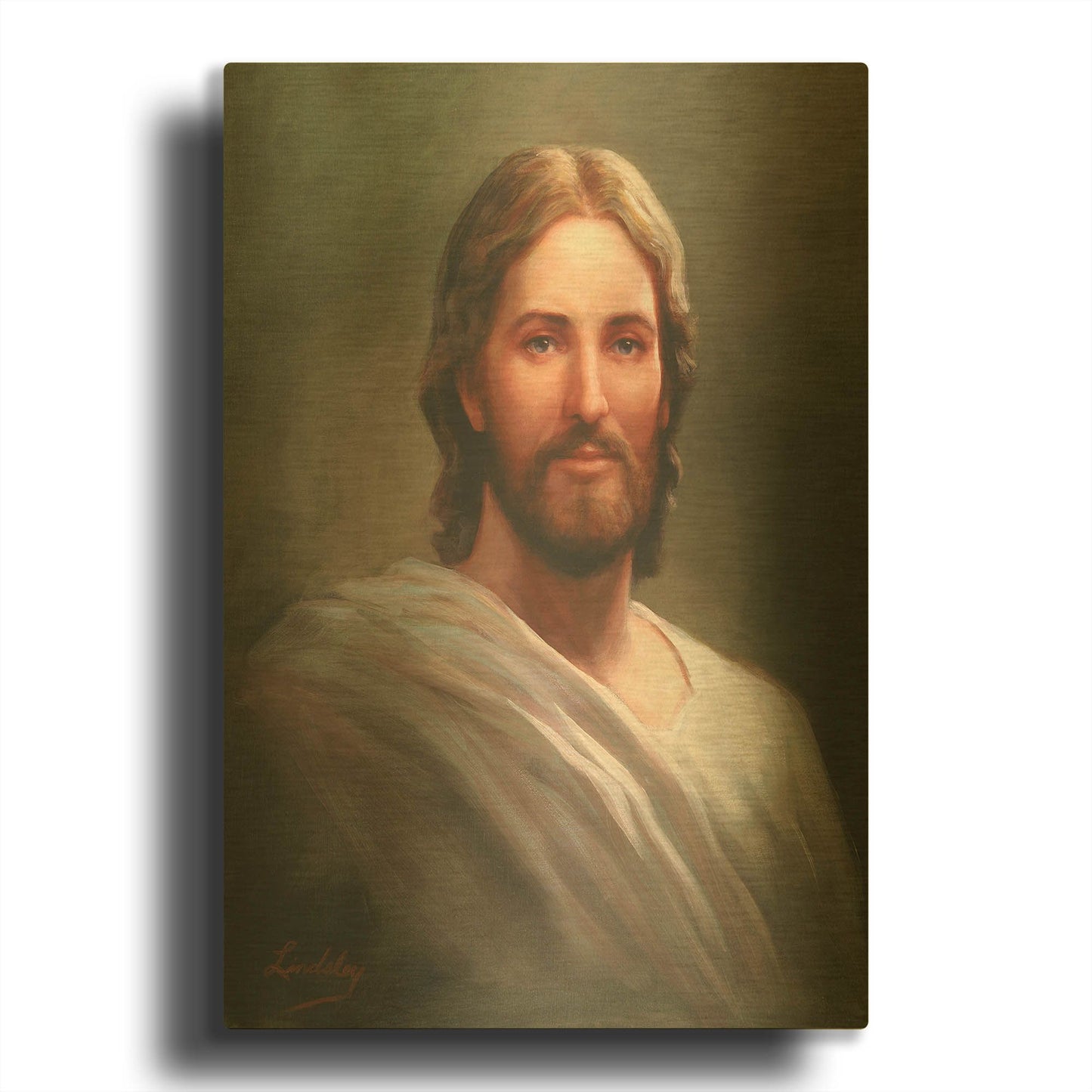 'Our Savior' By David Lindsley Gold Metal Wall Art