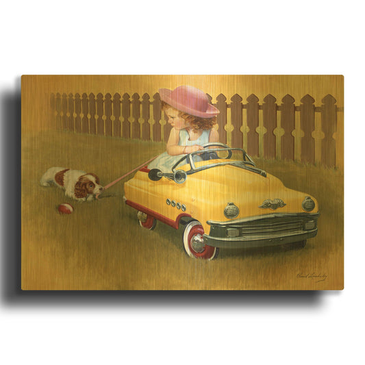'1948 Murray Roadmaster' By David Lindsley Gold Metal Wall Art