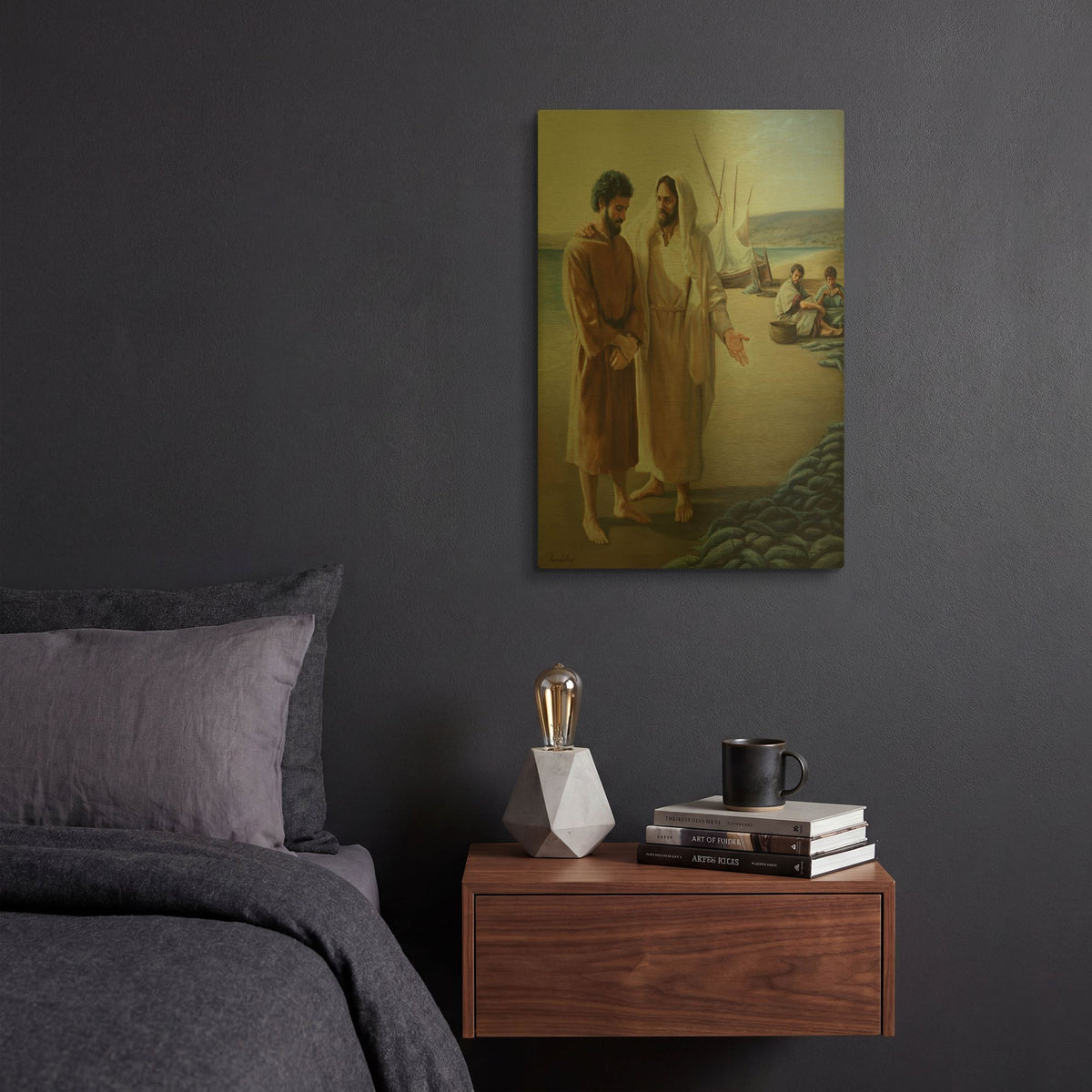 'Lovest Thou Me, More Than Thee' By David Lindsley Gold Metal Wall Art