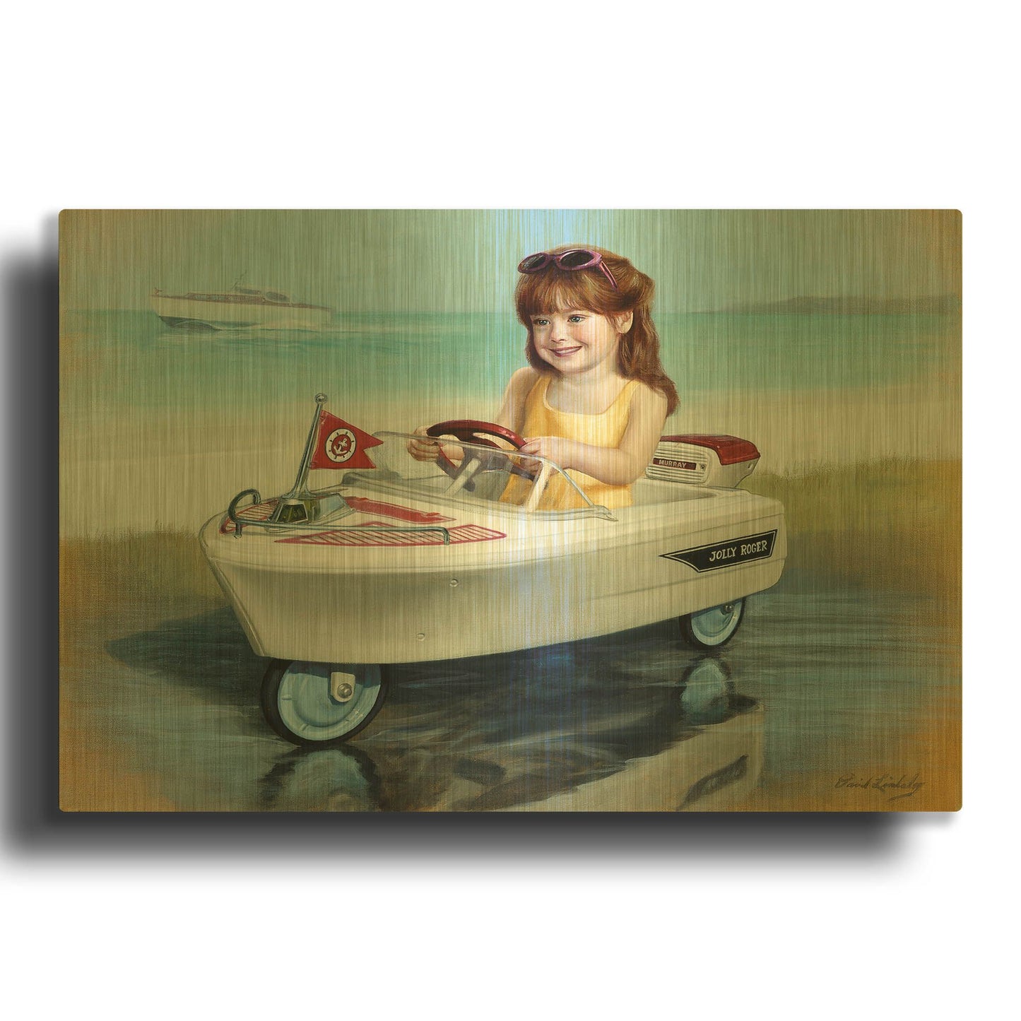'1968 Murray Jolly Rodger' By David Lindsley Gold Metal Wall Art