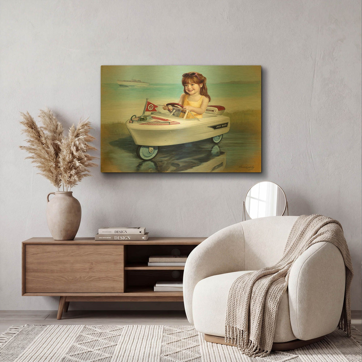'1968 Murray Jolly Rodger' By David Lindsley Gold Metal Wall Art